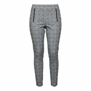 Calvin Klein Women's Plaid Stretch Pull-On Skinny Ankle Pants with Zipper Pocket